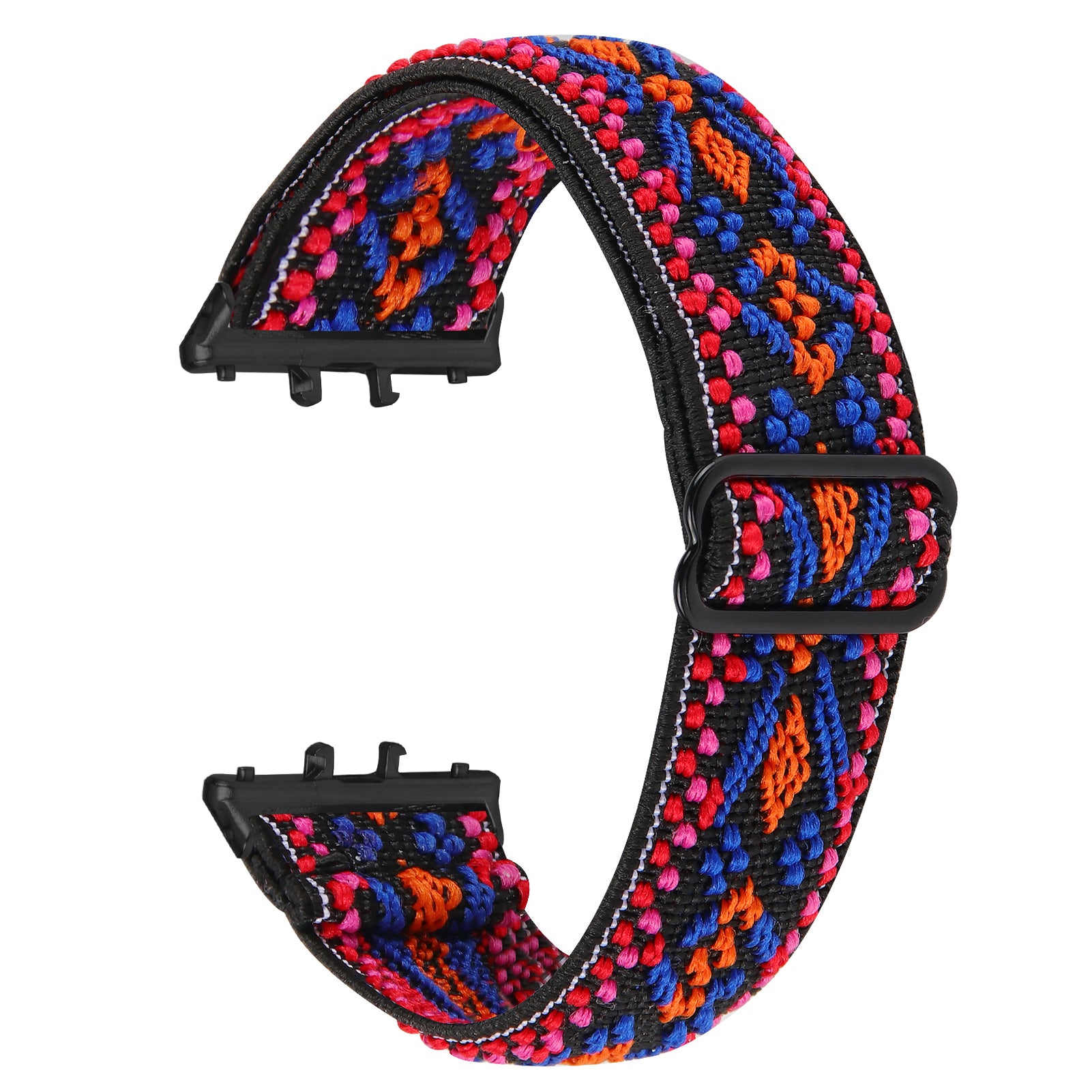 For Samsung Galaxy Fit3 SM-R390 Elastic Wrist Band Pattern Design Watch Strap (Black Buckle) - 1 For Samsung Galaxy Fit3 SM-R390 Elastic Wrist Band Pattern Design Watch Strap (Black Buckle) - 1